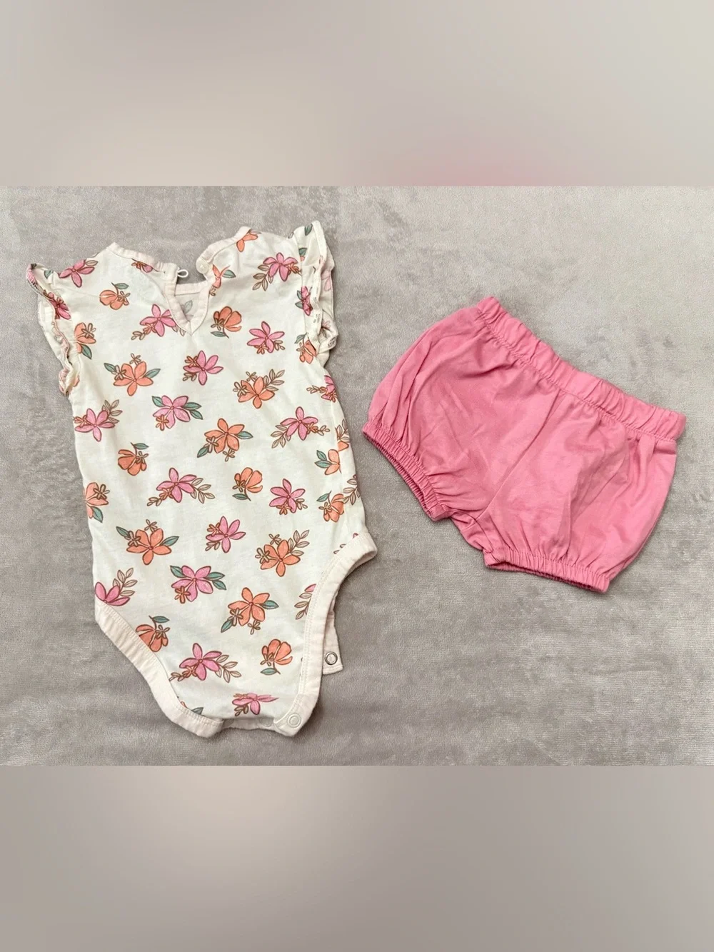 Carter's Just One You_6 Months Baby Infant Girl Outfit_Cotton 2 Pcs_Soft Pink